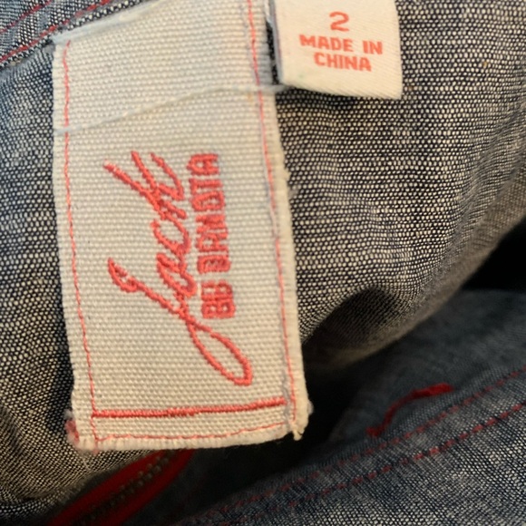 Vintage chambray zip up skirt size 2 - Picture 3 of 3